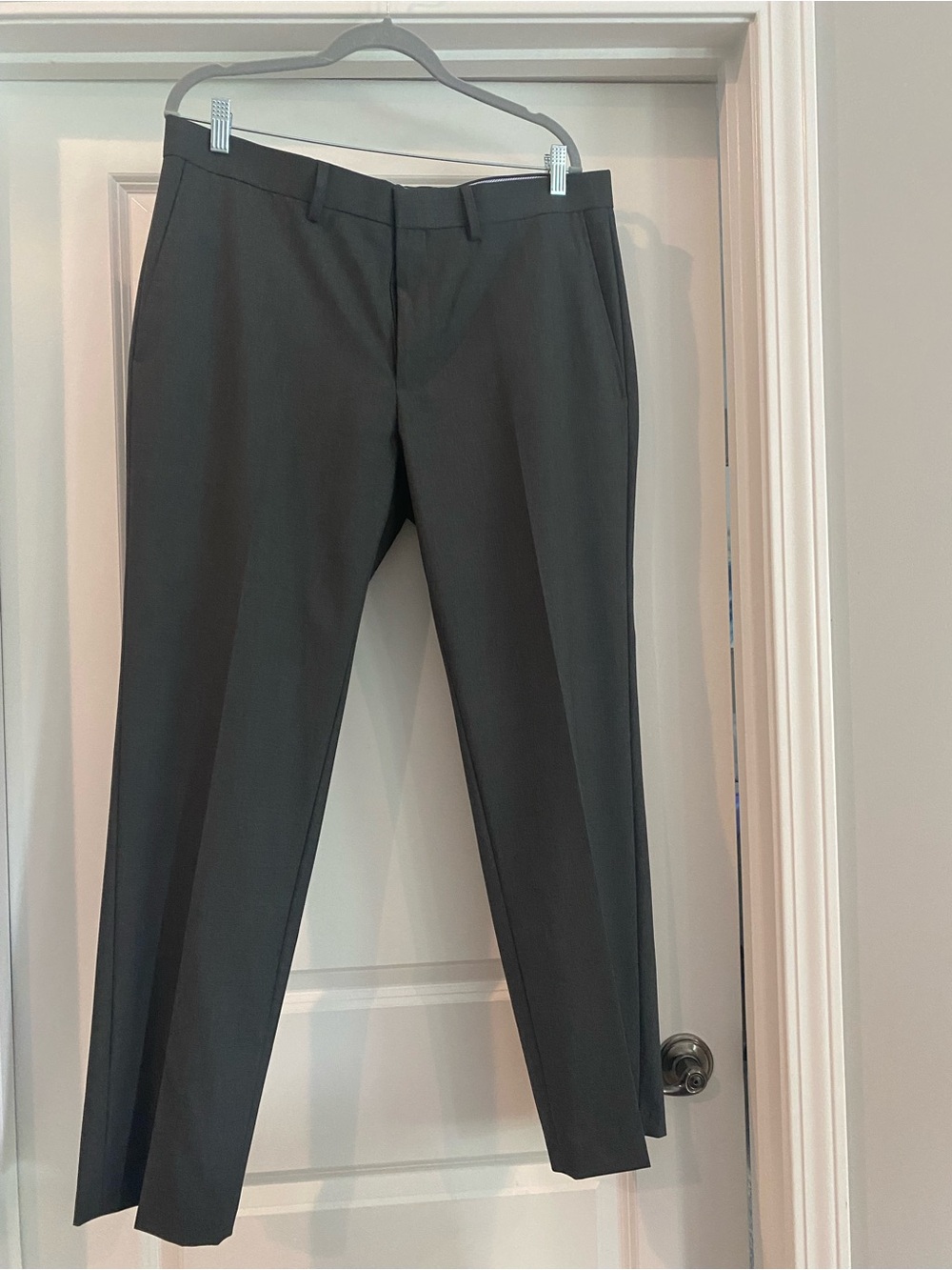 J.M. Haggar slim fit 36x30 Men's Gray Dress Pants - Classic Straight Fit